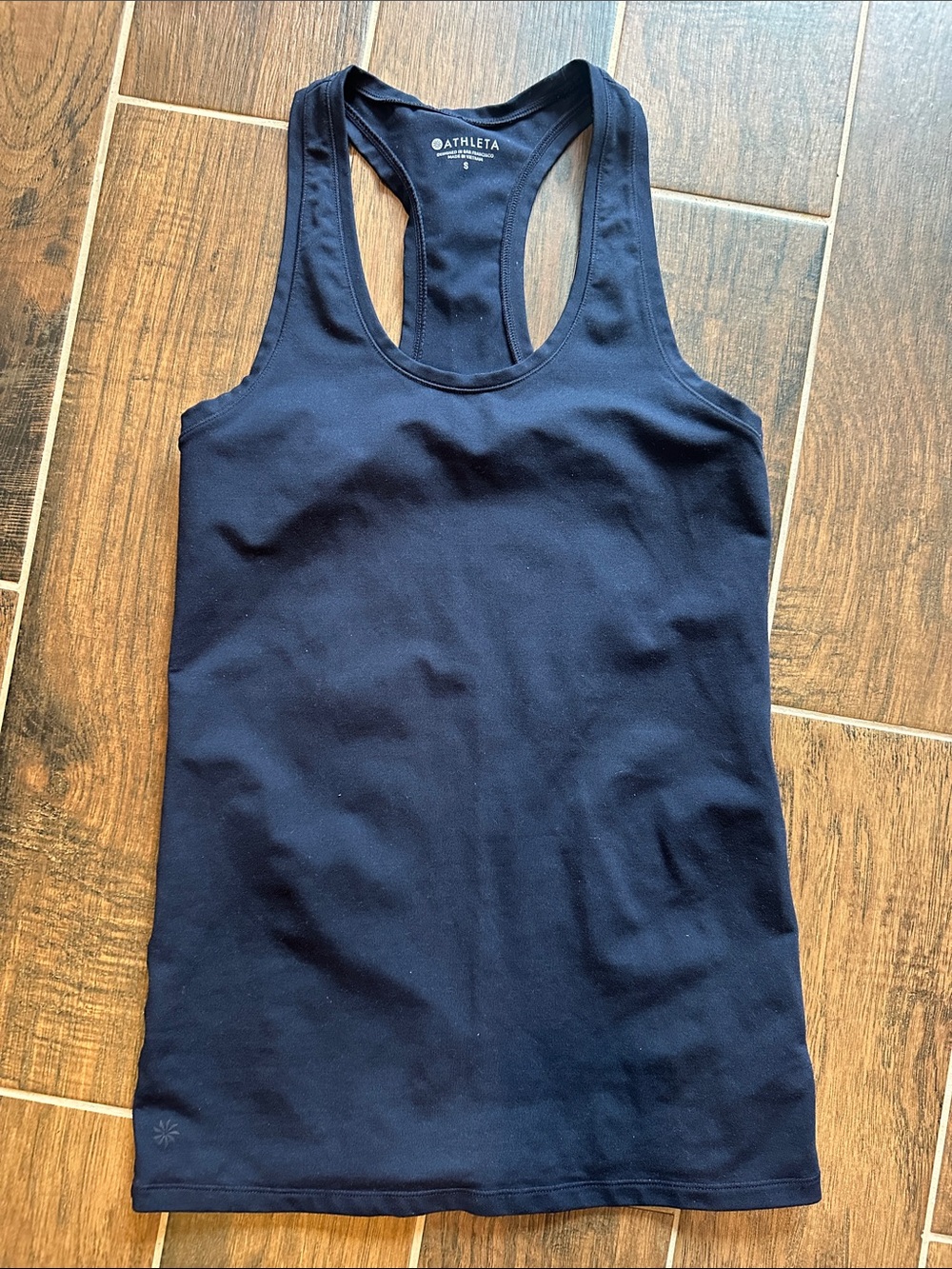 Athleta Dark Navy Racerback Tank Top, small